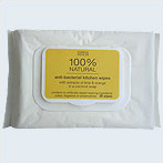 100 Percent Natural Kitchen Cleansing Wipes with Anti-Bacterial Action
