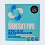 Sensitive concentrated non-biological laundry tablets